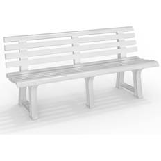 Deuba Orchidea 3 Places Banc D'Extérieur En Plastique Banquette 145x49x74 cm Banc de Jardin