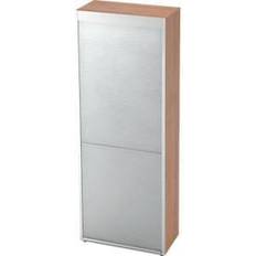 Argent Portes Intérieures Rollladenschrank H2156xB800xT420 mm Nussbaumdekor Rolllade Silber Porte Intérieure (x)