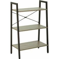 Marrone Scaffali Premier Bradbury 3 Tier Shelves Grey Oak Dark Brown Scaffale