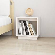 vidaXL Bianco 40x30x40 cm In Legno Massello Di Pino Comodino 30x40cm