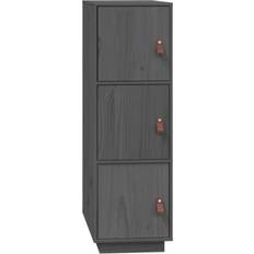 vidaXL Højskab 34 x 40 x 108,5 cm Massivt Fyrretræ Grå Skænk
