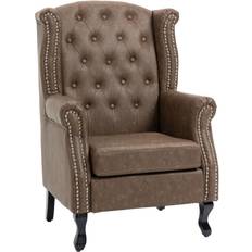 Wood Armchairs Homcom Chesterfield Brown Armchair 108cm