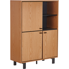 Metallo Madie Beliani Credenza In Legno Chiaro Paramount Madia