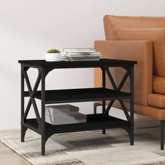 Træ Småborde vidaXL Sidebord 55 x 38 x 45 cm Konstrueret Træ Sort Småbord