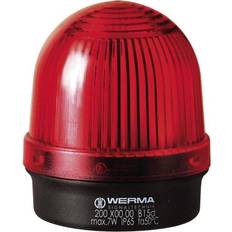 Rouge Lampes torches WERMA Avertisseur Optique 200.100.00 12 - 240V AC/DC Lumière Permanente IP65 1 pc