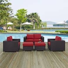 modway Convene Wicker Outdoor Lounge Set