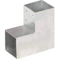 vidaXL Stolpebeslag L-form 101x101 galvaniseret metal