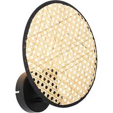 Rattan Wall Lamps QAZQA Rural Wall light