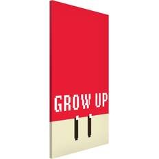 Rosso Bacheche in vetro Lavagna Magnetica Frase In Pixel Grow Up In Red