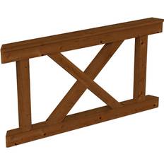 Planken & Balken SKAN HOLZ Skan Holz Brüstung Andreaskreuz 150 x 84 cm Fichte Nussbaum