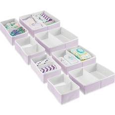 Storage Boxes mDesign Fabric Drawer Organizer Bins Kids/Baby Nursery Dresser Closet