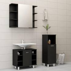 Black Vanity Units vidaXL Bathroom Set 3