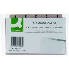 Office Supplies Q-CONNECT Guide Card 5x3 A-Z Buff Pack