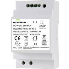 Mehrfachsteckdosen & Verlängerungskabel Basetech DIN Rail Netzteil, Server Zubehör, Weiss