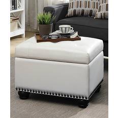 Beige Storage Benches Convenience Concepts Designs4Comfort 5th Avenue Storage Bench