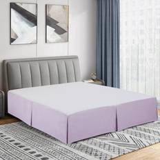 Purple Valance Sheets Swift Home Double Brushed Microfiber Pleated Easy Fit Bed Skirt Lavender Twin Valance Sheet Purple