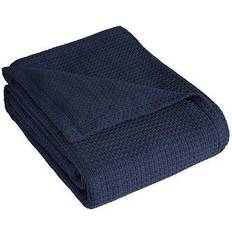 Beatrice Home Fashions Elite Navy Cotton Thermal Blanket Blankets Blue (228.6x228.6cm)