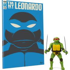 Nickelodeon Teenage Mutant Ninja Turtles Best of Leonardo IDW Comic Book and 5-Inch BST AXN Action Figure Set