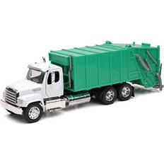 New Ray Toys New Ray Freightliner 114SD Garbage Truck White and Green "Long Haul Trucker" Series 1/32 Diecast Model