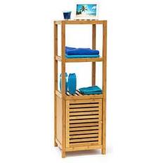 Relaxdays Bamboo Bathroom Shelf with 4 Shelves 110 x 36.5 x 33 cm