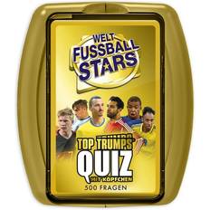 Football card Winning Moves World Football Card Game Top Trumps Quiz in Metal box *German Version*