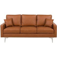 Beliani Gavle Golden Brown Sofa 183cm 3 Seater