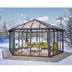 Palram Canopia Garda Grey Hexagonal Gazebo, W5.17M D5.95M