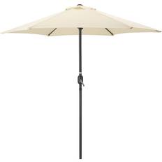 Garden & Outdoor Environment Christow Cream Garden Parasol Umbrella Steel Crank Wind