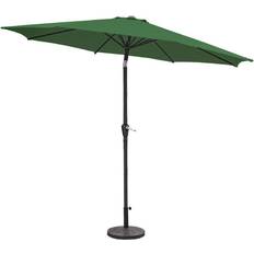 Green Parasols Gardenkraft 2.5m Dark Green Parasol Crank