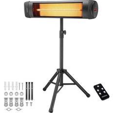 Monzana Calefactor Infrarrojos MZH2500 2500W Pantalla Led Temporizador Mando a Distancia Estufa Radiador con Soporte Negro
