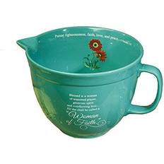 Recipientes Mezcladores Woman Of Faith Mixing Bowl - Teal Recipiente Mezclador