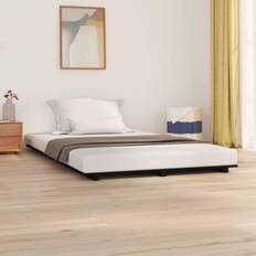 vidaXL svart 120x200 massiv furu Sängram