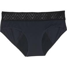 Elastane/Lycra/Spandex Panties Thinx Hiphugger Moderate Absorbency Period Underwear - Black