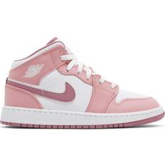 Valentines nike Nike Air Jordan 1 Mid Valentine's Day 2023 GS - Coral Chalk/Desert Berry/White