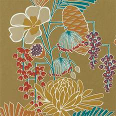 Harlequin Retro Tapete Salon von Gold/ Russett/ Atlantic or