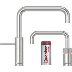 Quooker twintaps nordic square Quooker Nordic Square Twintaps Inkl Combi+ (Q210550402+Q210480402+Q110900202) Rustfrit stål