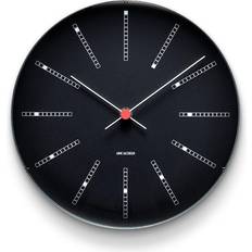 Arne Jacobsen Bankers Black Wall Clock 21cm