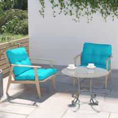 Textiel vidaXL Palletkussens 2 st Stof Turquoise