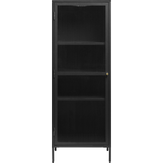 SoffaDirekt Bronco Glasskab H160 Sort Opbevaringsskab