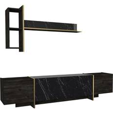 Goud TV-meubels In Living Nadja Black/Gold