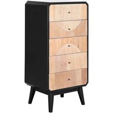 Noir Commodes Dkd Home Decor Sinfonier Noir Bois 48.3 x 35 x 100 cm Commode