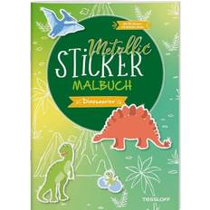 Metallic-Sticker Malbuch. Dinosaurier