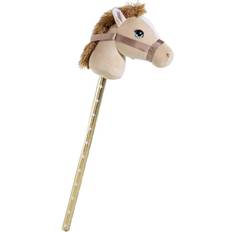 Klassieke Speelgoed Heunec Pluche Stokpaardje Beige 70 cm