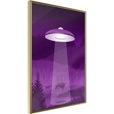 Lilla Billeder Artgeist Plakat Ufo 20 x 30 cm Guldramme Billede