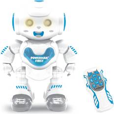 Robots Interactifs Lexibook ROB16 Powerman, First Smart Interactive Learning Robot Toy for Kids Dancing Plays Music Boy Girl, White/Blue