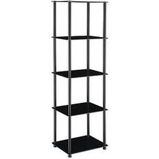 Black - Glasses Book Shelves Convenience Concepts & Book Shelf