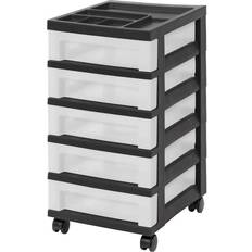 Iris 14.25 H 5-Drawer Cart with Organizer Top Storage Cabinet