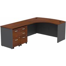 Cherry wood executive desks Bush Business Series C Executive L-Shaped Writing Desk