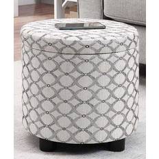 Black Pouffes Convenience Concepts Designs4Comfort Ribbon Pouffe