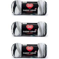 Red Heart Super Saver Tidningsrandigt Garn 3-pack 141 g
